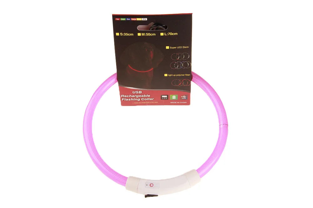 USB Rechargeable Glowing Dog Collar — Night Visibility