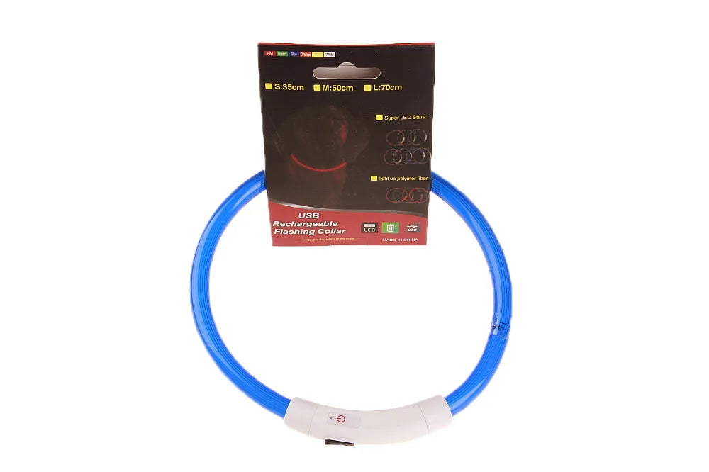 USB Rechargeable Glowing Dog Collar — Night Visibility