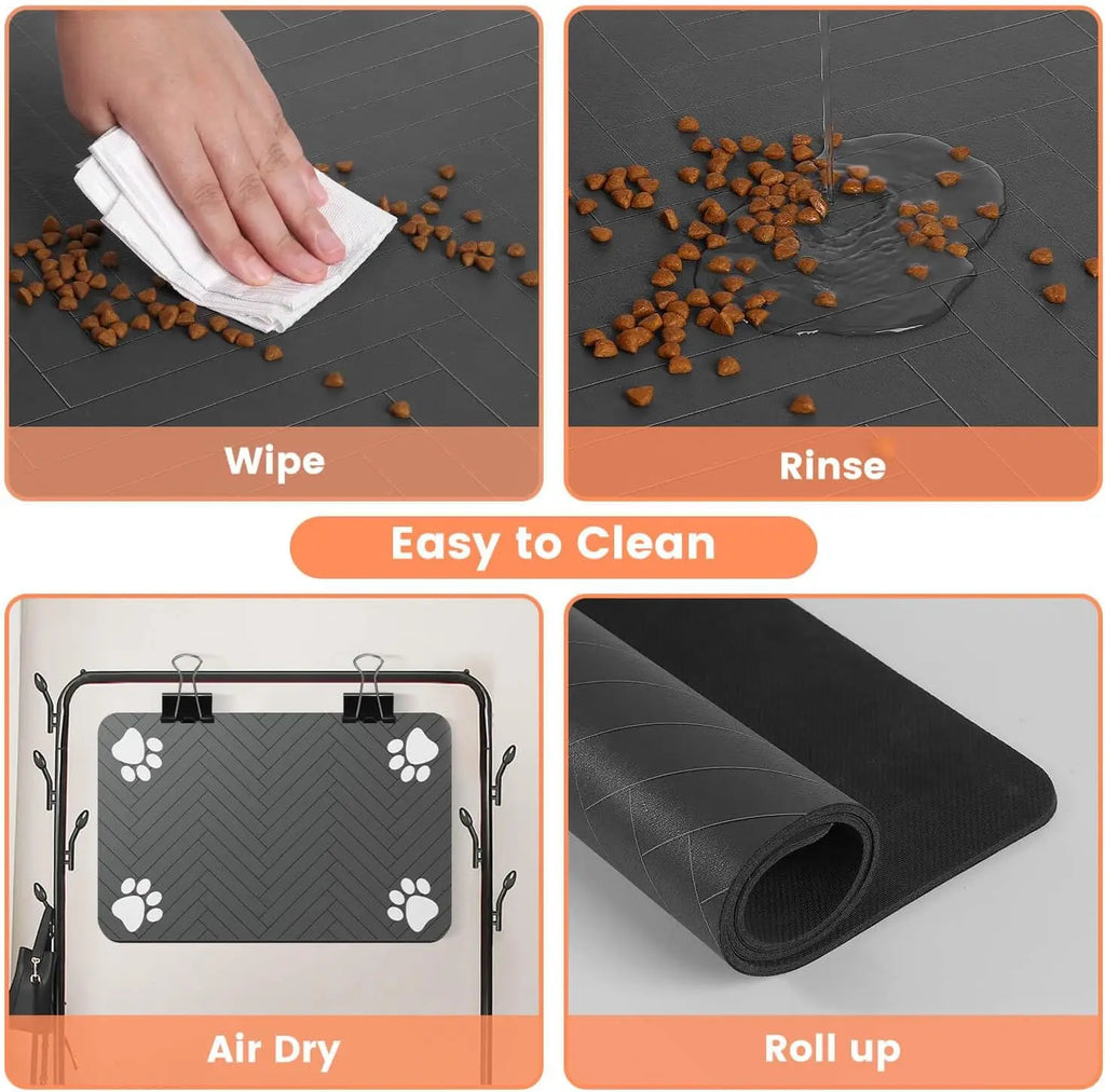 Dog Feeding Mat — Waterproof Non-Slip Bowl Mat