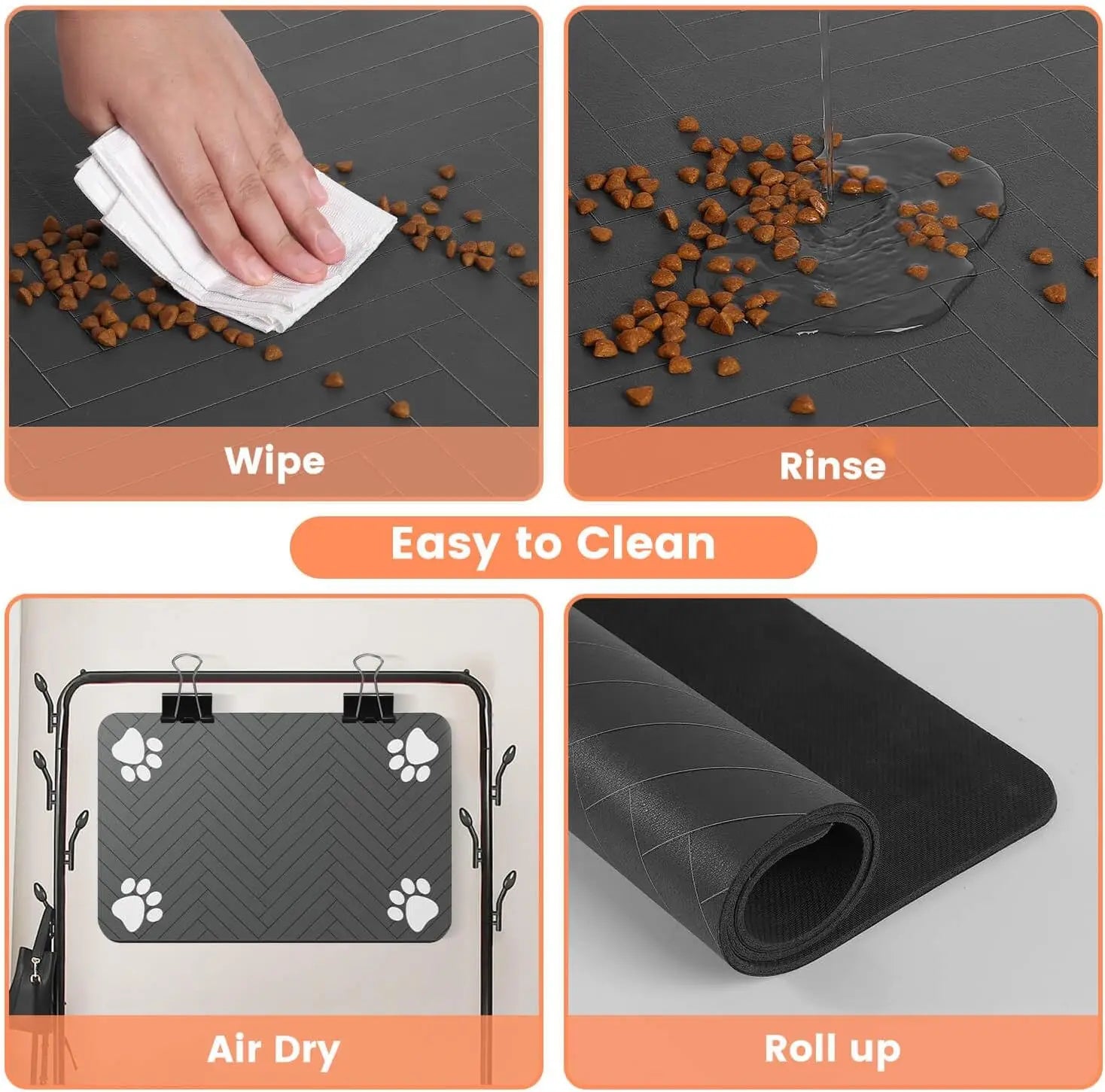 Dog Feeding Mat — Waterproof Non-Slip Bowl Mat