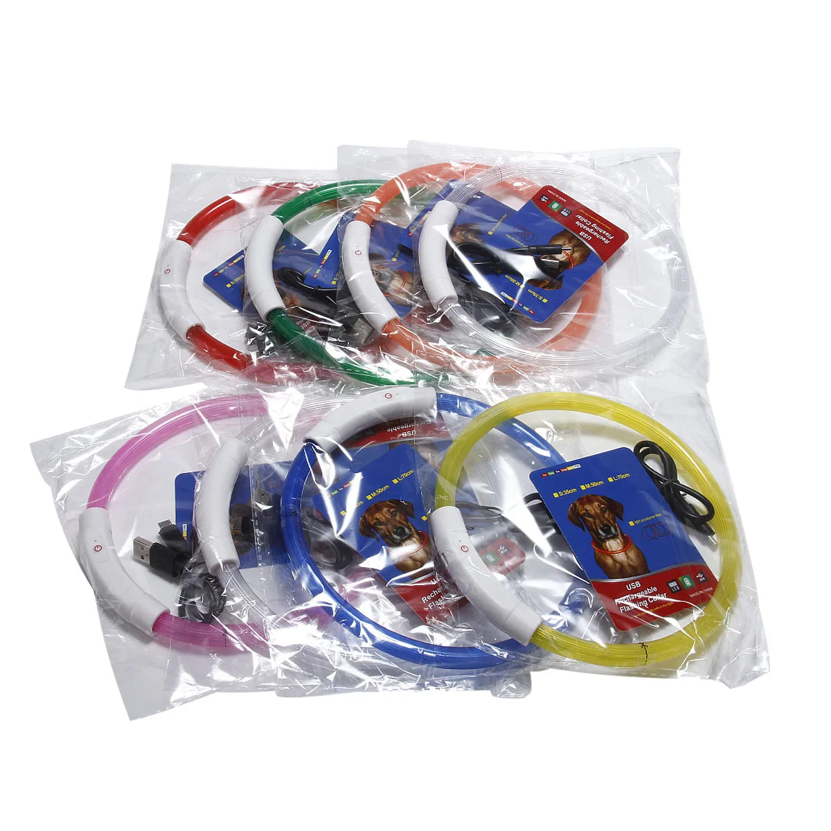 USB Rechargeable Glowing Dog Collar — Night Visibility