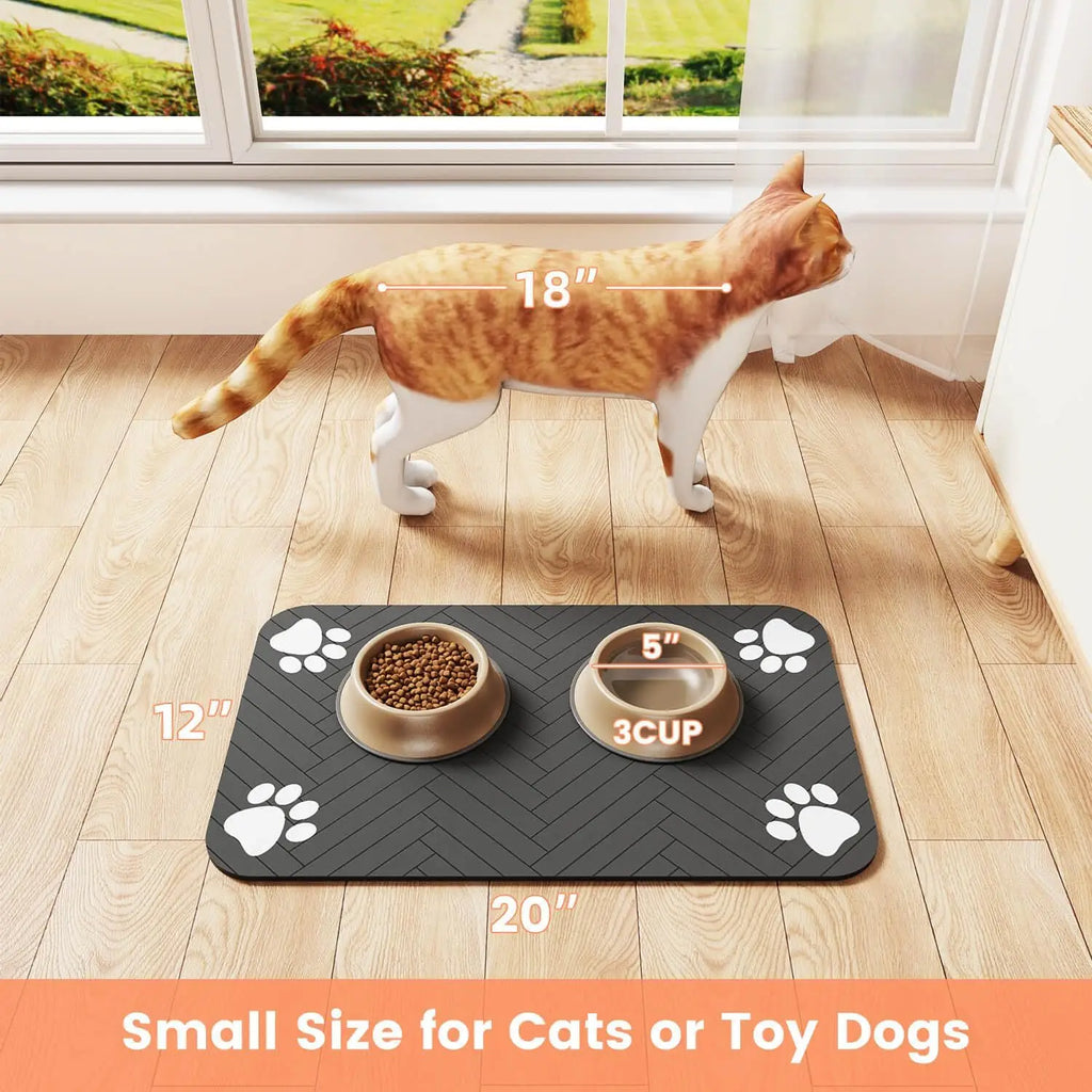 Dog Feeding Mat — Waterproof Non-Slip Bowl Mat