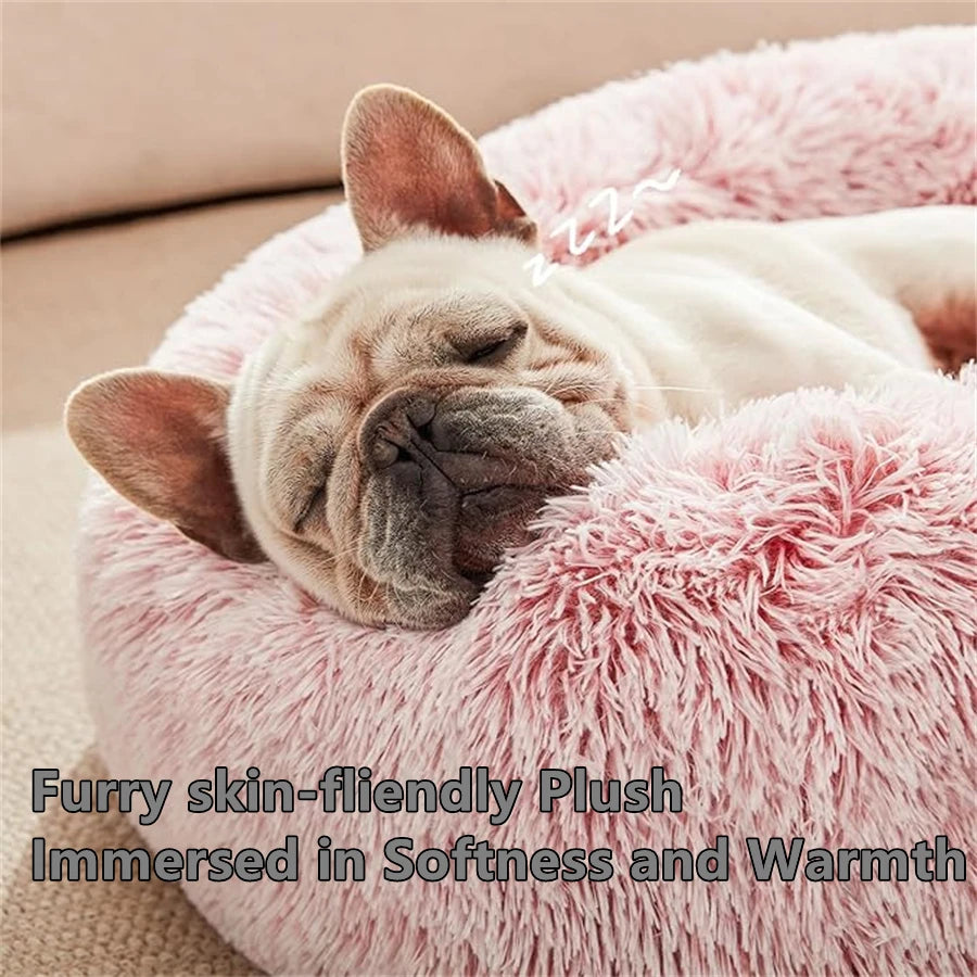 Calming Donut Dog Bed — Plush Anti-Anxiety Pet Bed