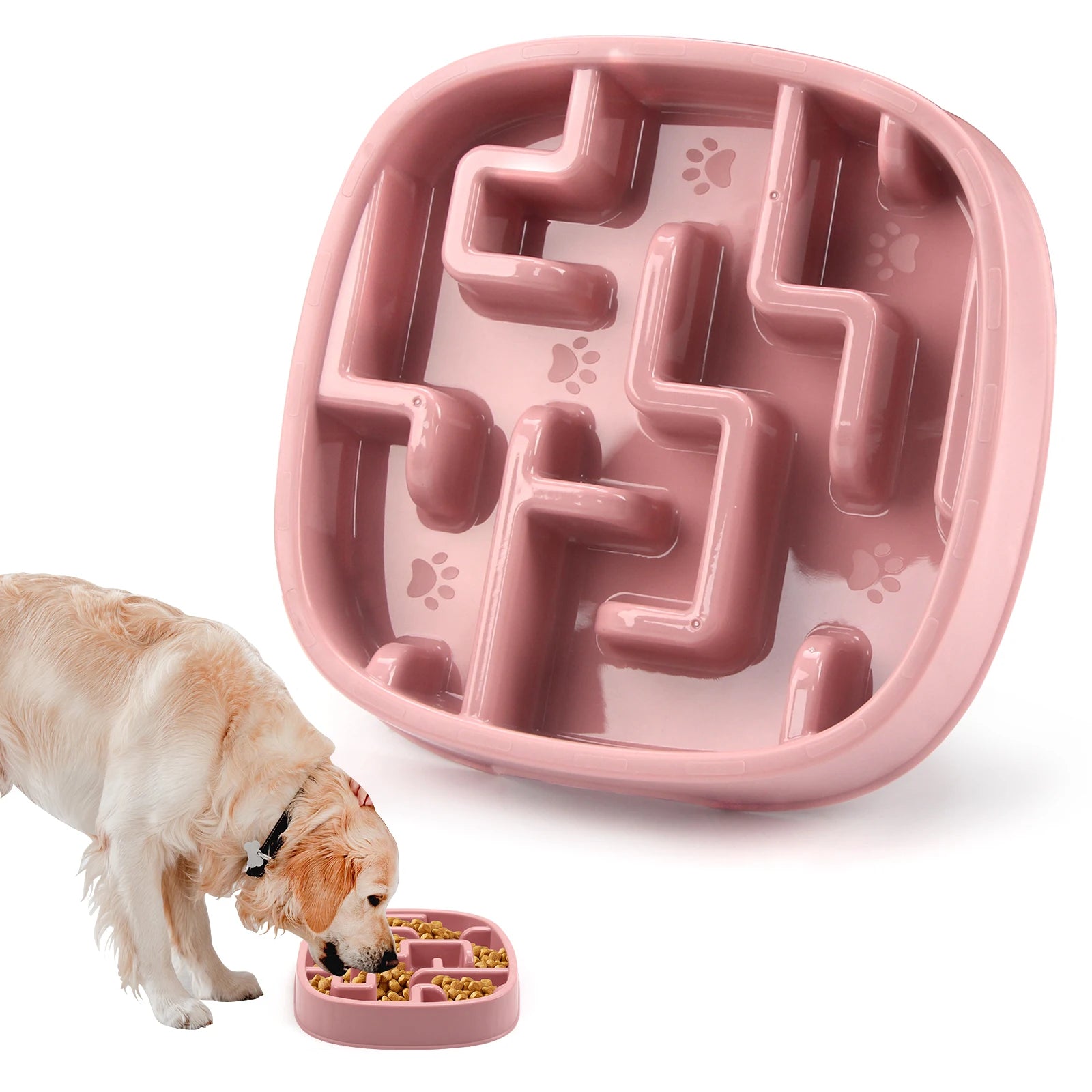 Slow Feeder Dog Bowl — Anti-Gulping Puzzle Bowl