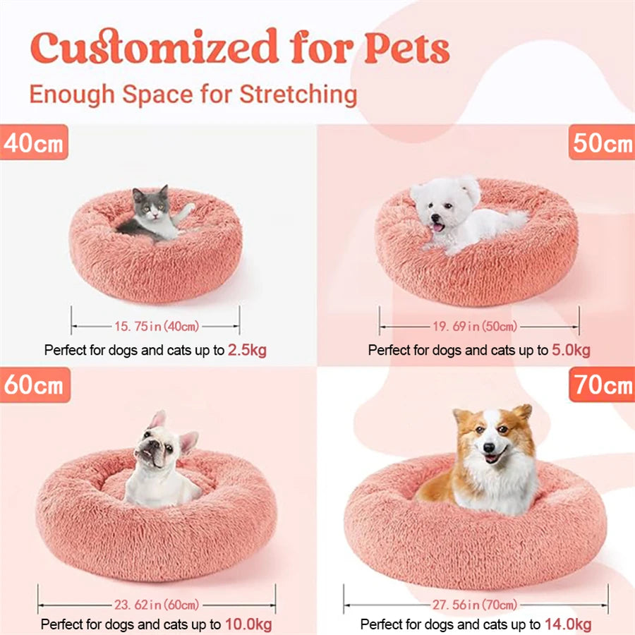 Calming Donut Dog Bed — Plush Anti-Anxiety Pet Bed