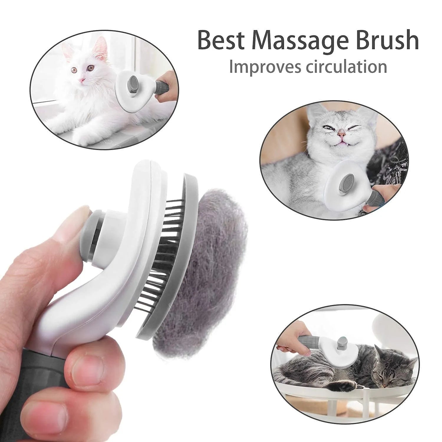 Self-Cleaning Slicker Brush for Dogs & Cats
