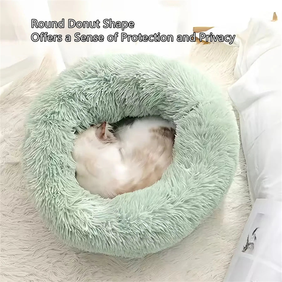 Calming Donut Dog Bed — Plush Anti-Anxiety Pet Bed