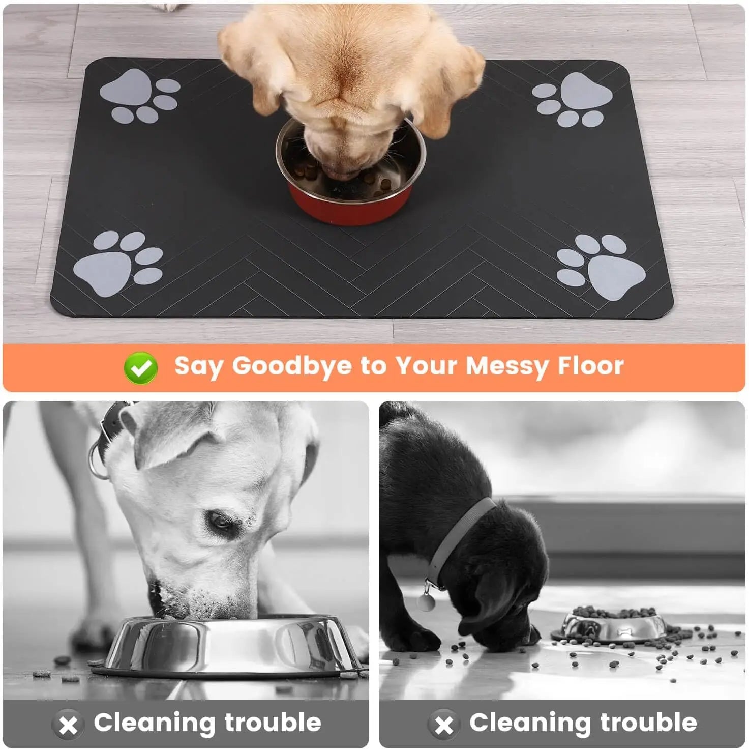 Dog Feeding Mat — Waterproof Non-Slip Bowl Mat
