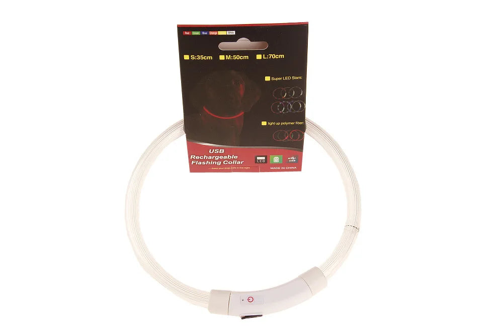 USB Rechargeable Glowing Dog Collar — Night Visibility