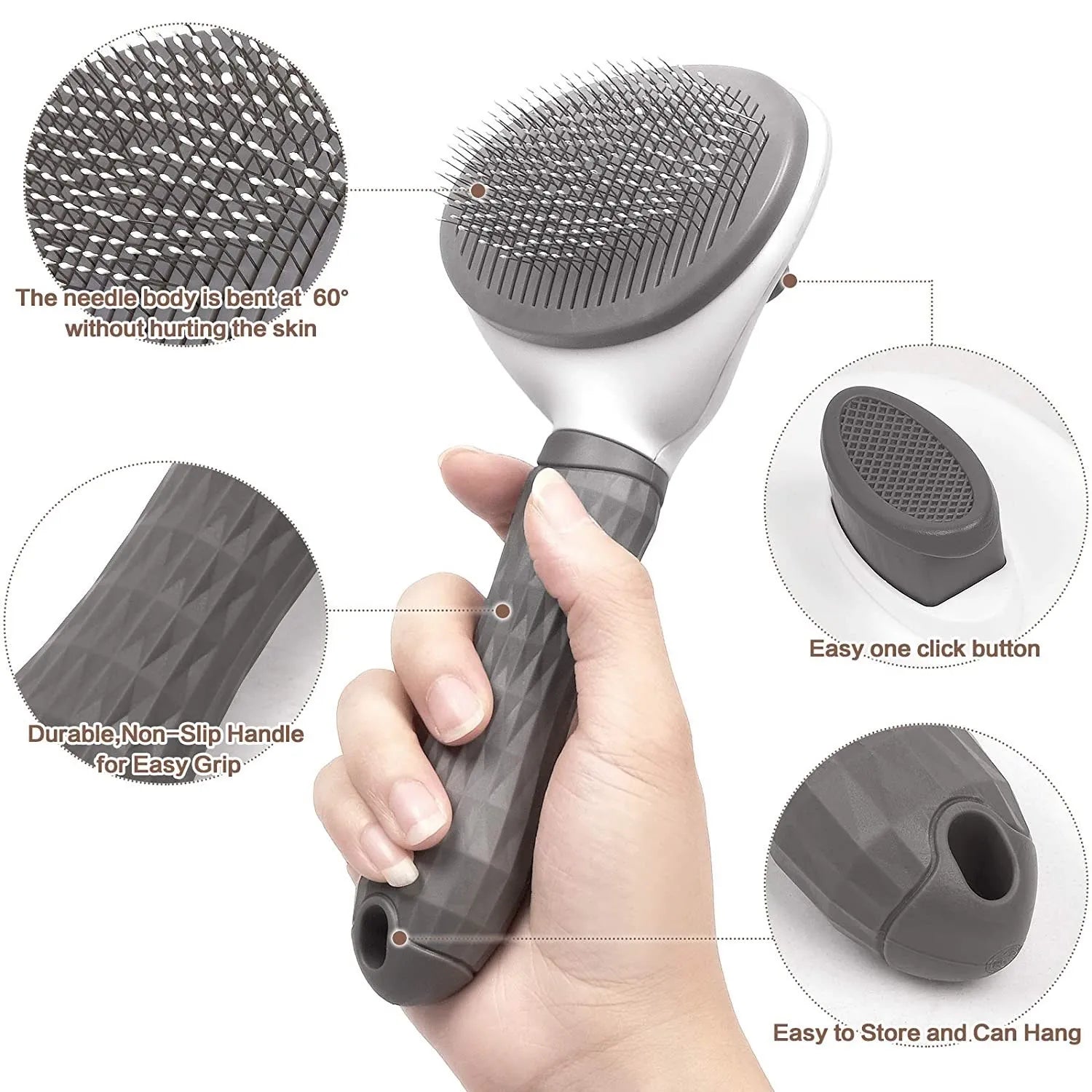 Self-Cleaning Slicker Brush for Dogs & Cats