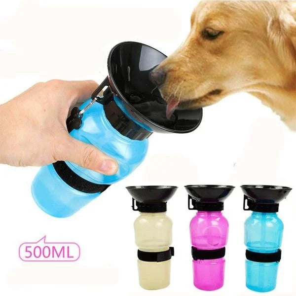 Portable Squeeze Dog Water Bottle — 500ml
